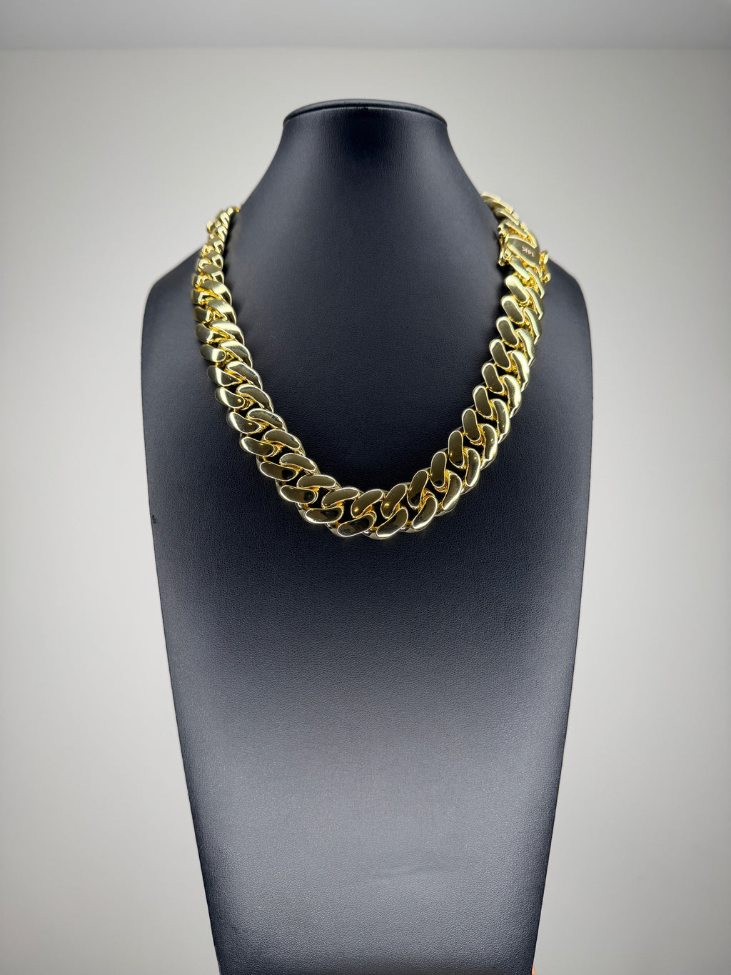 18-22mm Gold Cuban Link Chain and Bracelet Set